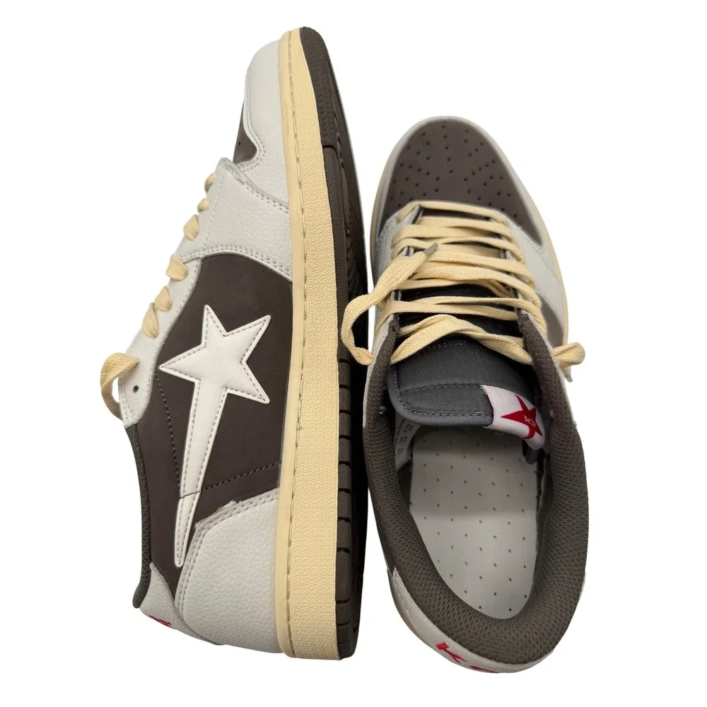 KCPA Star Low Sneakers Mens 11 Brown Cream Excellent Streetwear Skate Shoes
